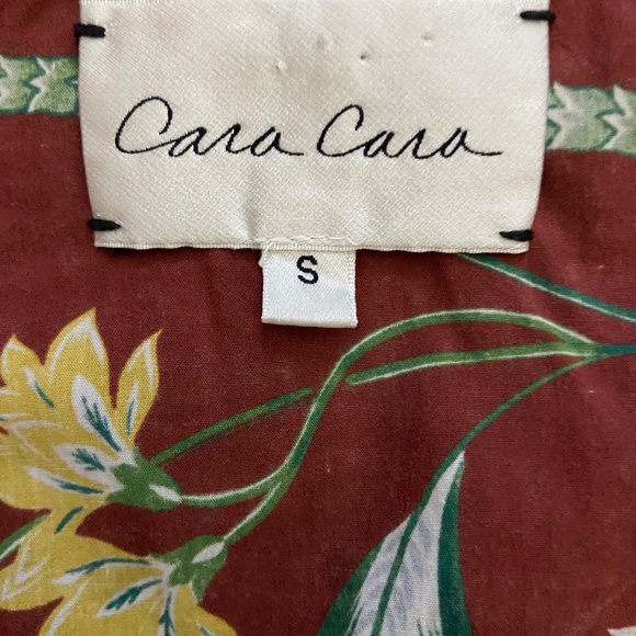 Cara Cara Maxi/Midi, Cotton, 3/4 Sleeves, Reddish Brown Print, V-neck Dress - Picture 3 of 3